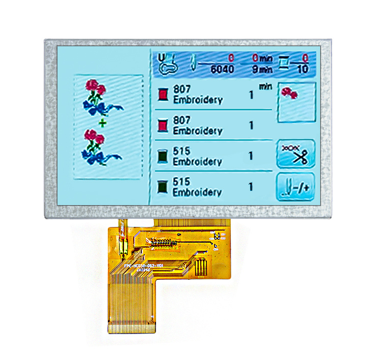 5 inch 40pin RGB IPS lcd module for embroidery machine(HC050IG25031-B04V01)