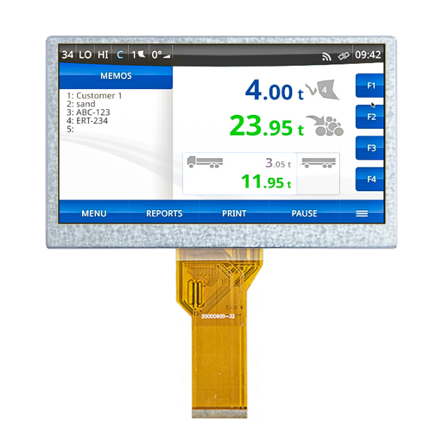 800X480 7 inch lcd display for industrial weighing scale(HC070TG45057-22)