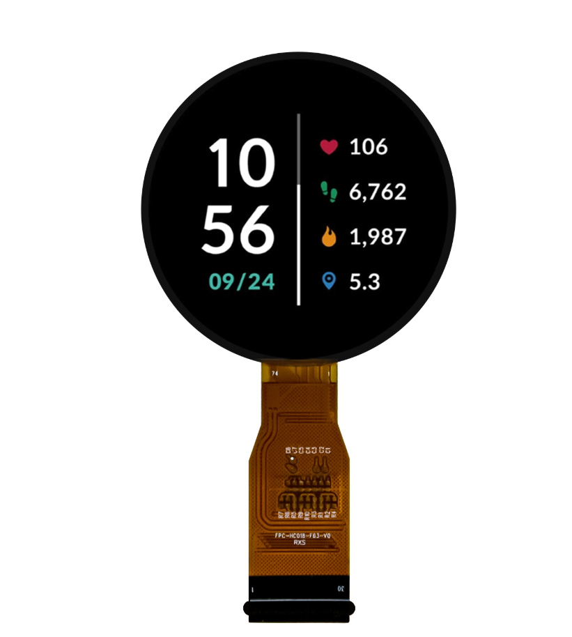 1.77 inch 360x360 round LCD(HC018IX20020-F63)1.77 inch 360x360 round LCD(HC018IX20020-F63)
