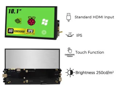10.1 inch IPS 1280*800 resolution HDMI&Type C 400nits (HCIKO1V.CD）