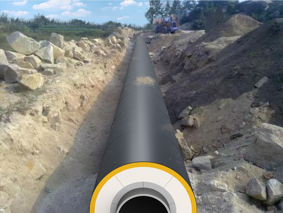 HUSIP series prefabricated direct buried steam insulation pipeline